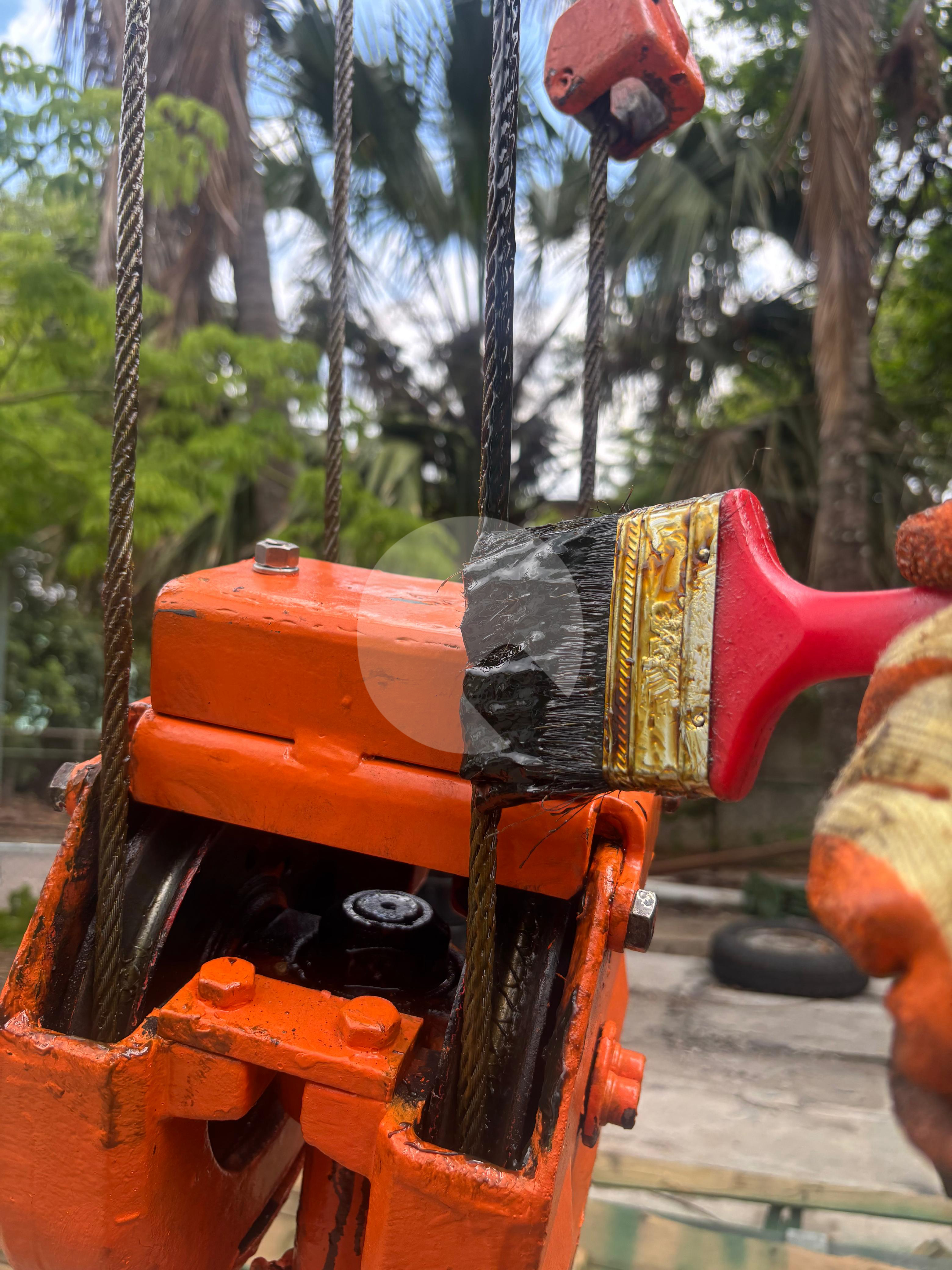 Lubricación de cable de acero